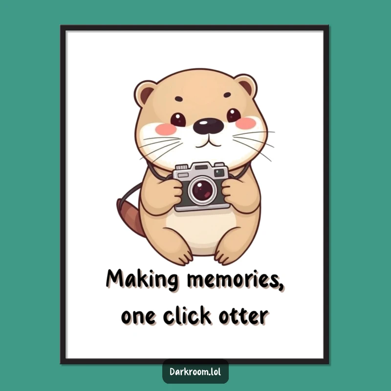 Free Printable Wall Art: Funny Otter Photographer - Quirky Animal Art for Your Home Decor
