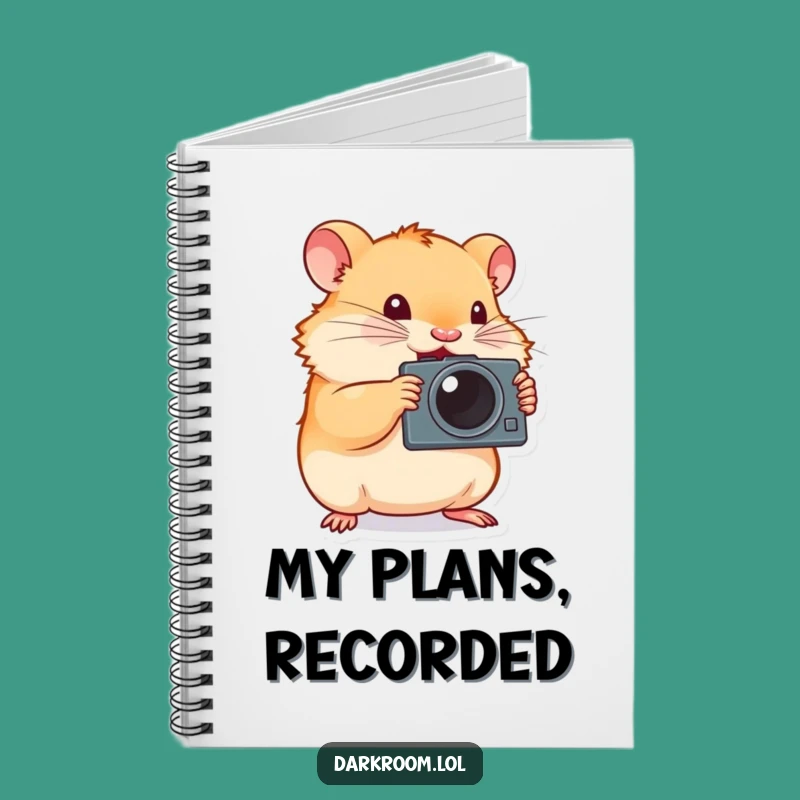 Funny Hamster Photographer Notebook: Determined Shutterbug Journal Gift