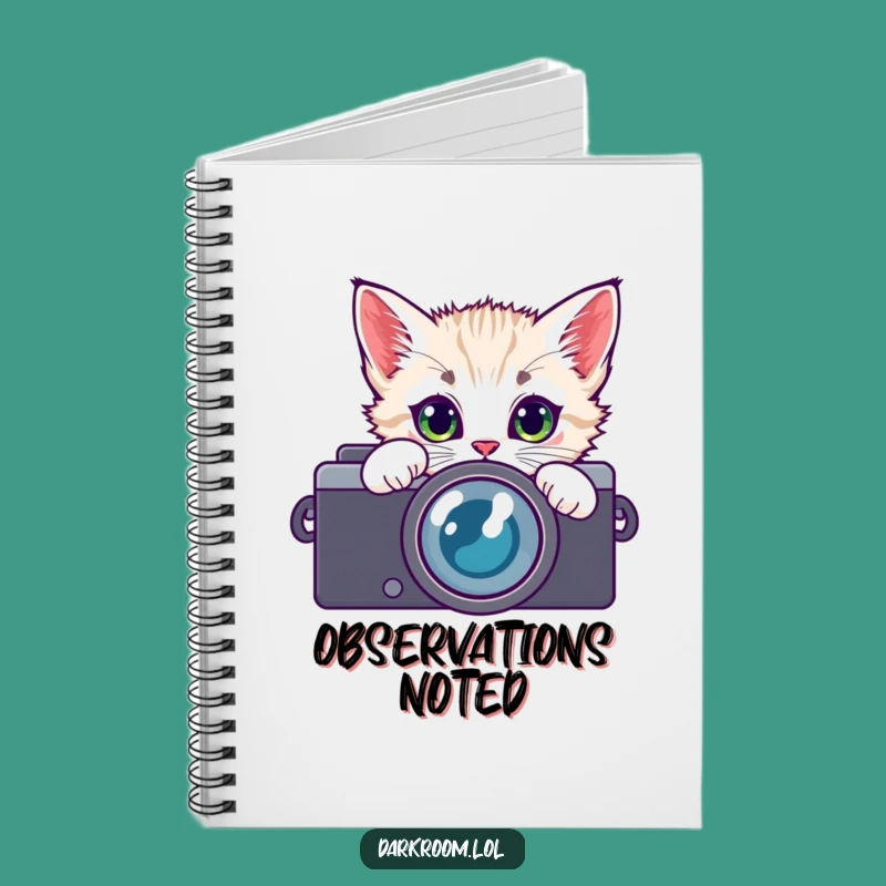 Funny Kitten Camera Lens Notebook: Curious Cat Journal Gift for Ideas